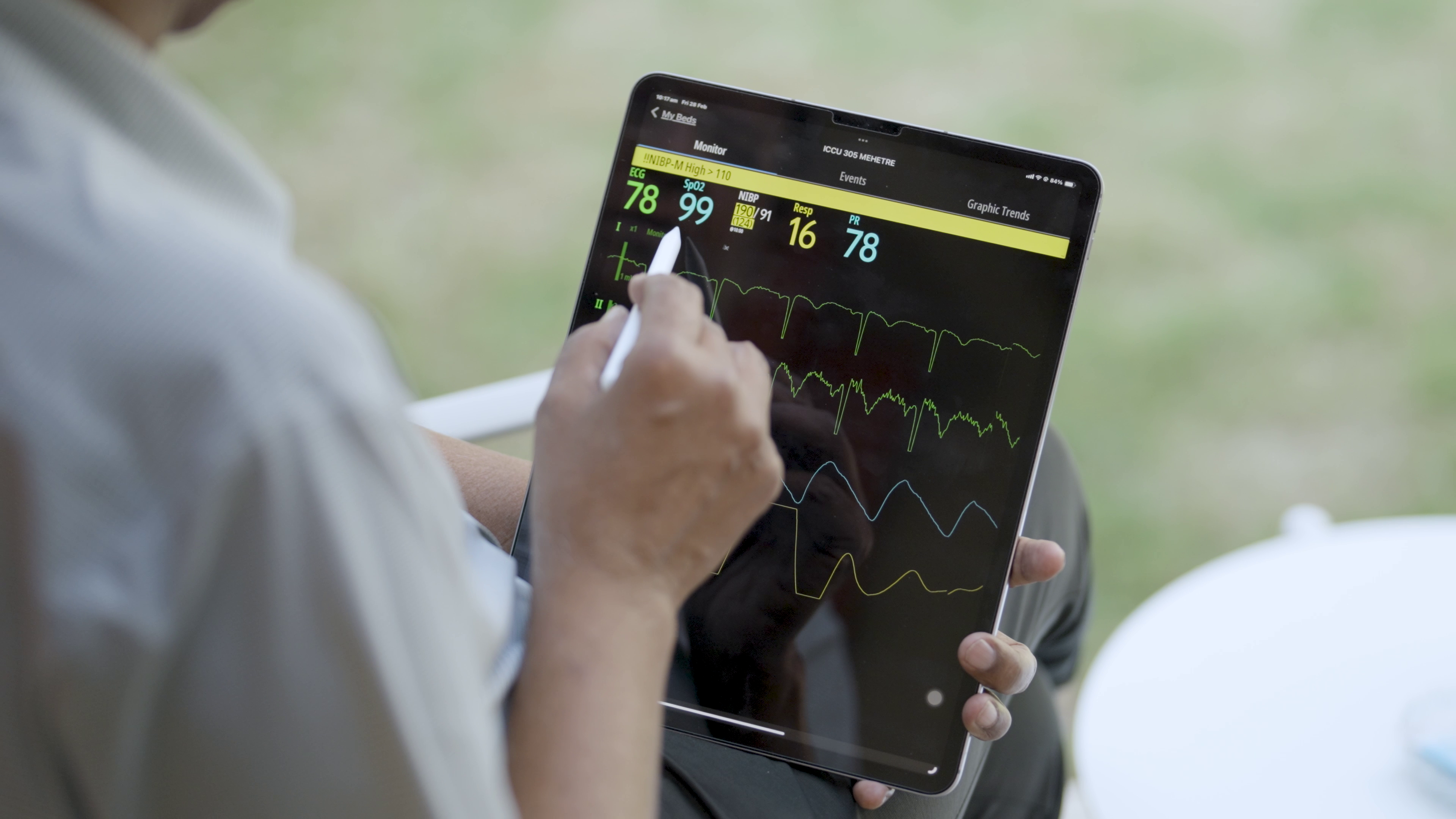 Ties of Pediatric Care - nurse checking patient's status